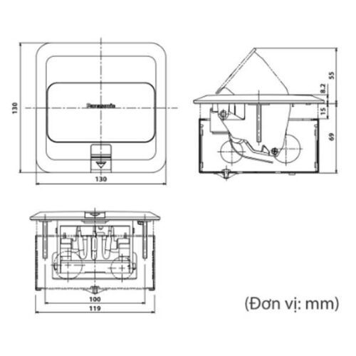 Ổ cắm âm sàn Panasonic DU5900VT