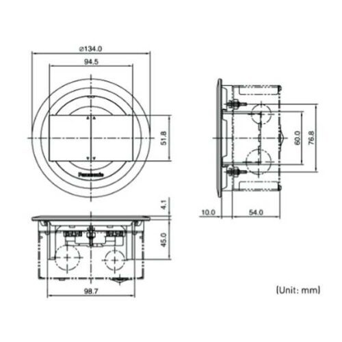 Ổ cắm âm sàn Panasonic DU8199HTK‑1