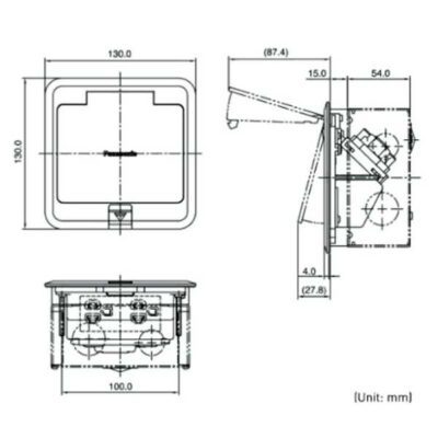 Ổ cắm âm sàn Panasonic DUF1200LTK‑1