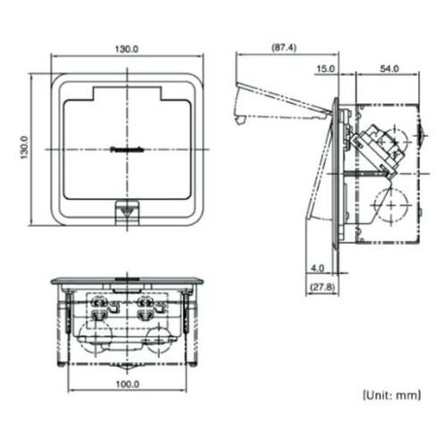 Ổ cắm âm sàn Panasonic DUMF3200LT‑1