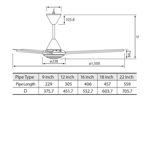 Quạt Trần Panasonic F‑60MZ2