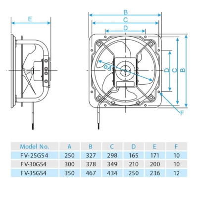 Quạt hút công nghiệp Panasonic FV‑25GS4