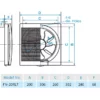 Quạt hút gắn tường Panasonic FV-20RL7-kích thước