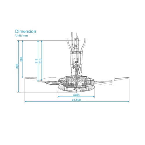 Quạt trần 5 cánh Panasonic F‑60WWK