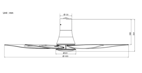 Quạt trần Panasonic F‑60TDN